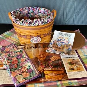 Longaberger grandma Bonnie petunia basket 1997. Basket and many items